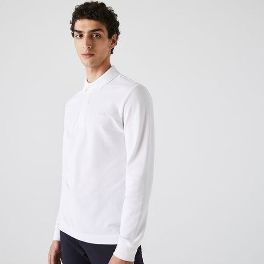 Smart Paris Long-Sleeve Stretch Cotton Pique Polo Shirt - Ph2481