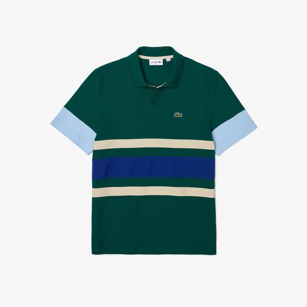 Shop The Latest Collection Of Outlet - Lacoste Men'S Heritage Slim Fit Color Block Cotton Pique Polo-Ph7682 In Lebanon