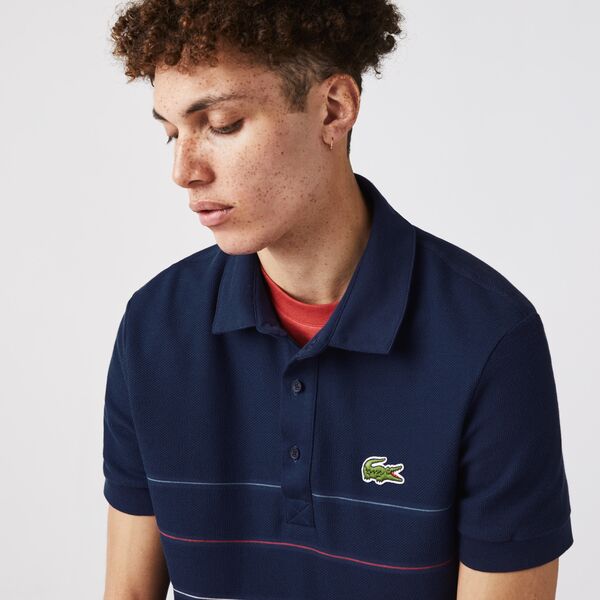 Men's Lacoste Made In France Regular Fit Textured Cotton Polo Shirt - Ph9710