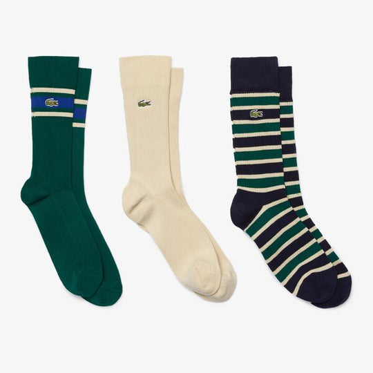 Shop The Latest Collection Of Lacoste Men'S Heritage Ribbed Cotton Sock Three-Pack-Ra8124 In Lebanon