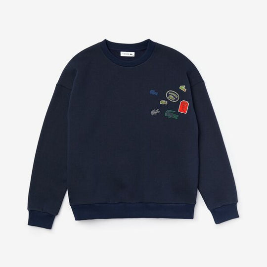 Womens Crew Neck Badge Fleece Sweatshirt - Sf6501 - MYHOLDAL LEBANON