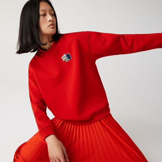 Womens Crew Neck Badge Fleece Sweatshirt - Sf6501 - MYHOLDAL LEBANON