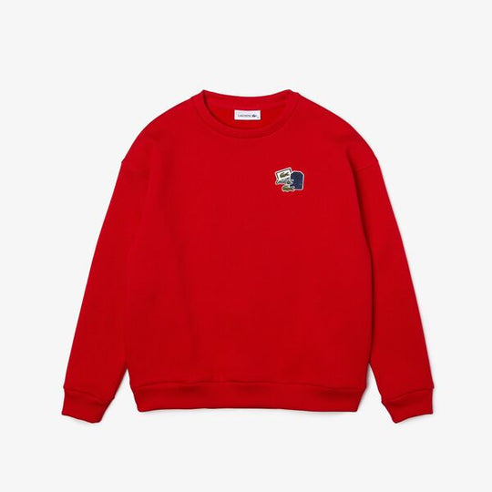 Shop The Latest Collection Of Outlet - Lacoste Womens Crew Neck Badge Fleece Sweatshirt - Sf6501 In Lebanon