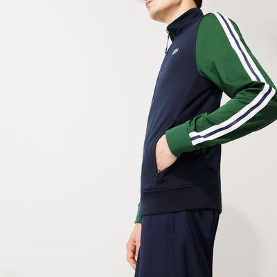 Men'S Lacoste Sport Two-Tone Technical Pique Zip Sweatshirt - Sh2098