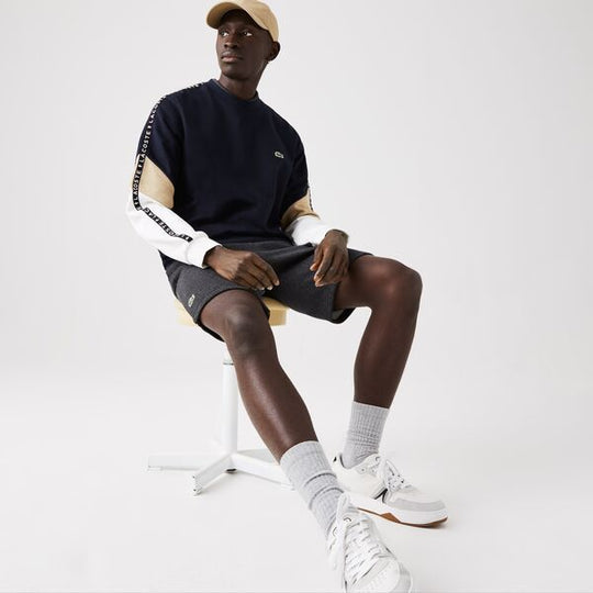 Shop The Latest Collection Of Lacoste Men'S Crew Neck Lettered Colorblock Sleeved Fleece Sweatshirt-Sh6889 In Lebanon