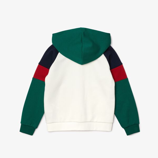 Boys' Hooded Colorblock Fleece Zip Sweatshirt-Sj6848
