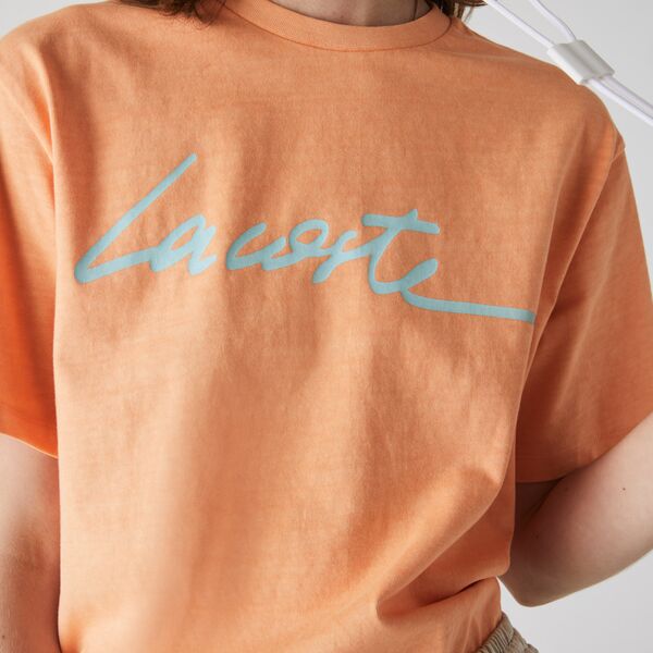 Women's Crew Neck Print Lettering Cotton T-Shirt - Tf1244