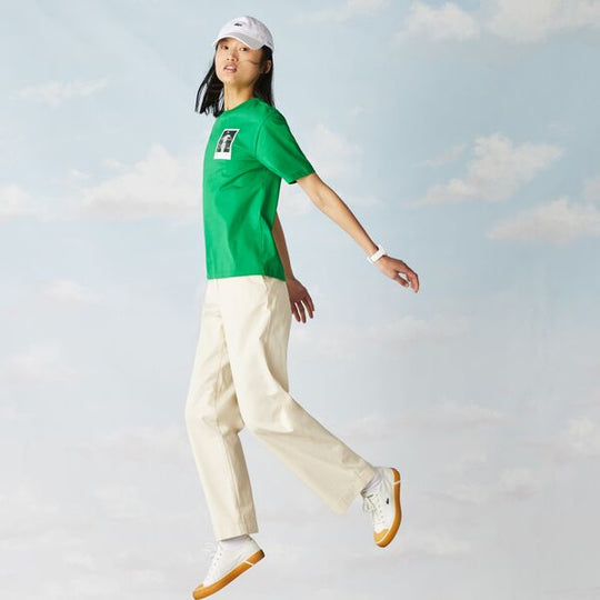 Women's Crew Neck Polaroid Collaboration Print Cotton T-Shirt - Tf2823