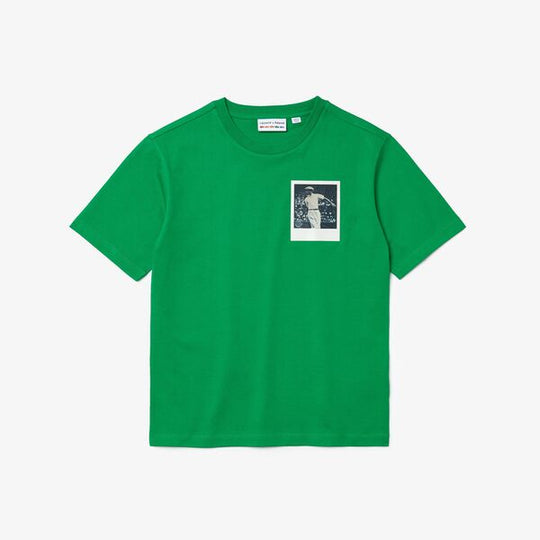 Shop The Latest Collection Of Outlet - Lacoste Women'S Crew Neck Polaroid Collaboration Print Cotton T-Shirt - Tf2823 In Lebanon