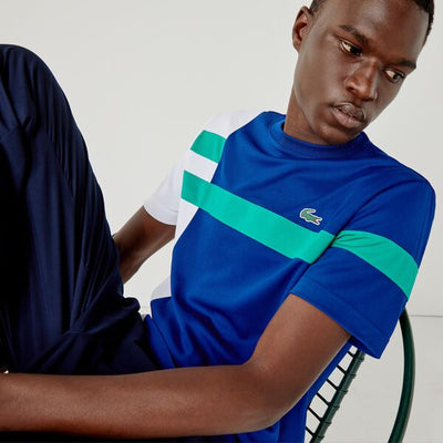 Men'S Lacoste Sport Colourblock Breathable Pique Tennis T-Shirt - Th2070