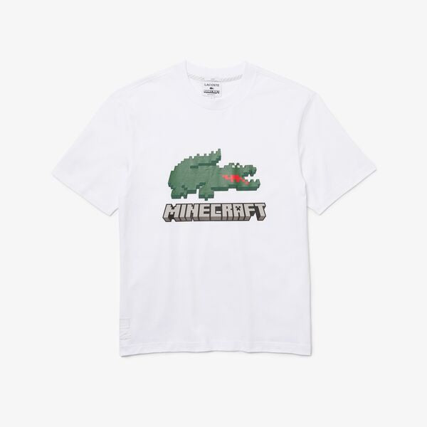 Unisex Lacoste x Minecraft Print Organic Cotton T-Shirt  - TH5038