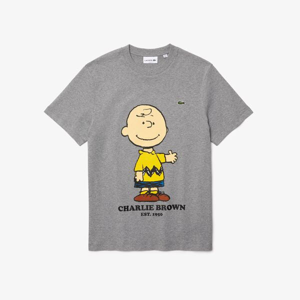 Men's Lacoste X Peanuts Crew Neck Organic Cotton T-Shirt-Th7741