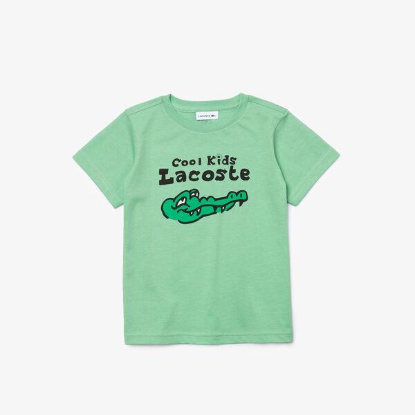 Shop The Latest Collection Of Lacoste Boys' Crew Neck Fun Design Cotton T-Shirt - Tj0318 In Lebanon