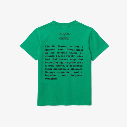 Boys' Lacoste X Peanuts Print Organic Cotton T-Shirt-Tj7883