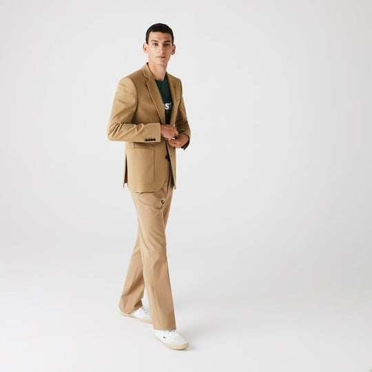 Men's Stretch Buttoned Straight Fit Cotton Blazer - Vh3494