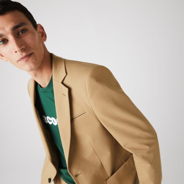 Men's Stretch Buttoned Straight Fit Cotton Blazer - Vh3494 - MYHOLDAL LEBANON