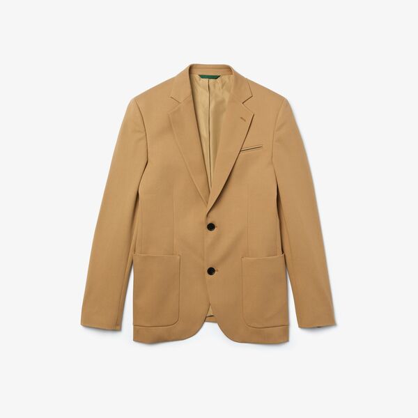 Shop The Latest Collection Of Outlet - Lacoste Men'S Stretch Buttoned Straight Fit Cotton Blazer - Vh3494 In Lebanon