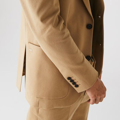 Men's Stretch Buttoned Straight Fit Cotton Blazer - Vh3494