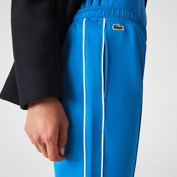 Women's Contrast Piped Pleated Jogging Pants-Xf7074