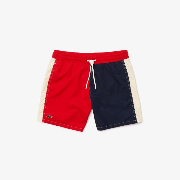 Shop The Latest Collection Of Outlet - Lacoste Men'S Lightweight Colourblock Swimming Trunks - Mh9390 In Lebanon
