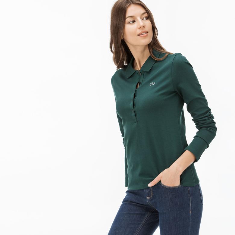 Women's slim fit stretch mini pique polo shirt Clearance