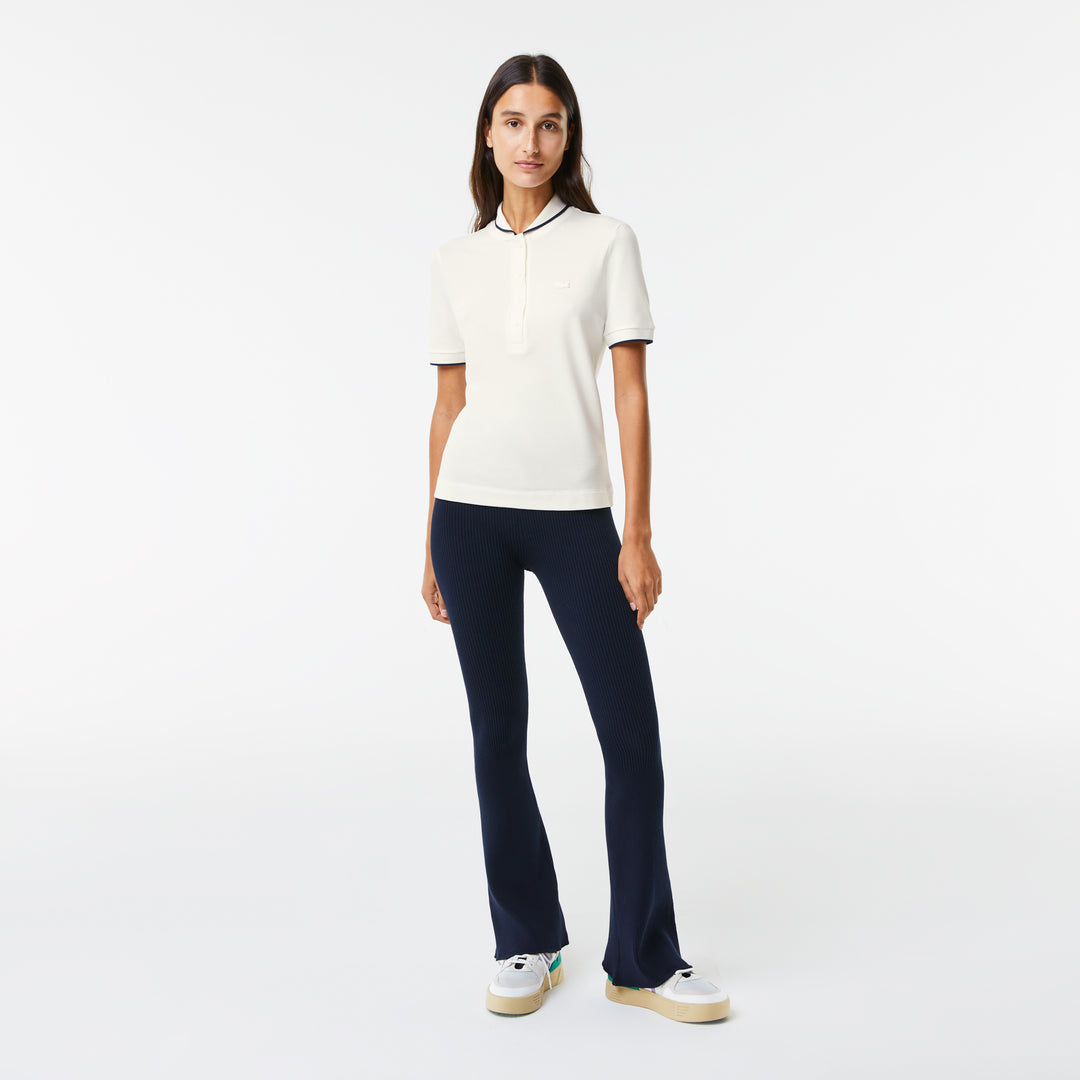 Women's Lacoste Slim Fit Striped Collar Flowy Piqué Polo - Pf9203