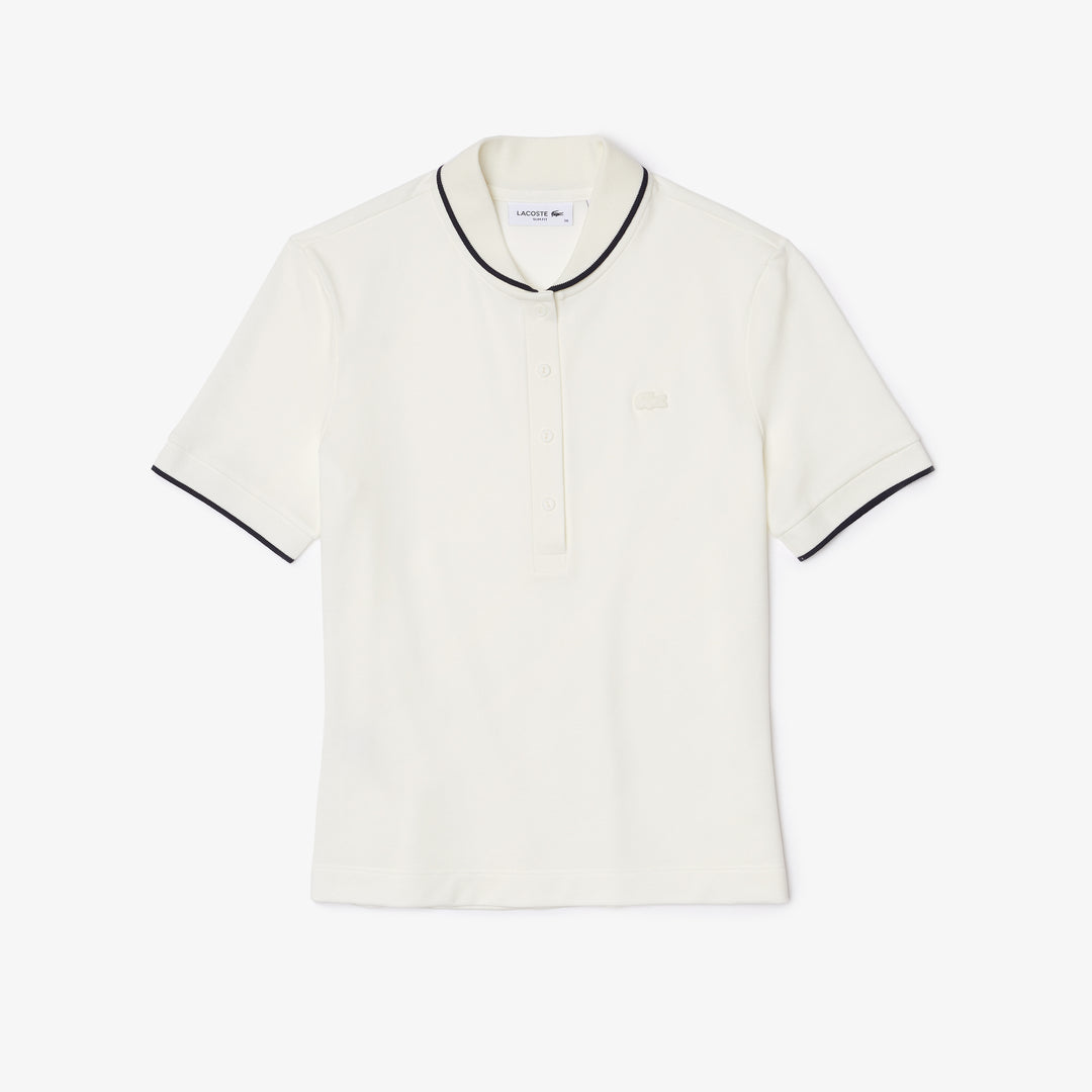 Shop The Latest Collection Of Outlet - Lacoste Women'S Lacoste Slim Fit Striped Collar Flowy Piquã© Polo - Pf9203 In Lebanon
