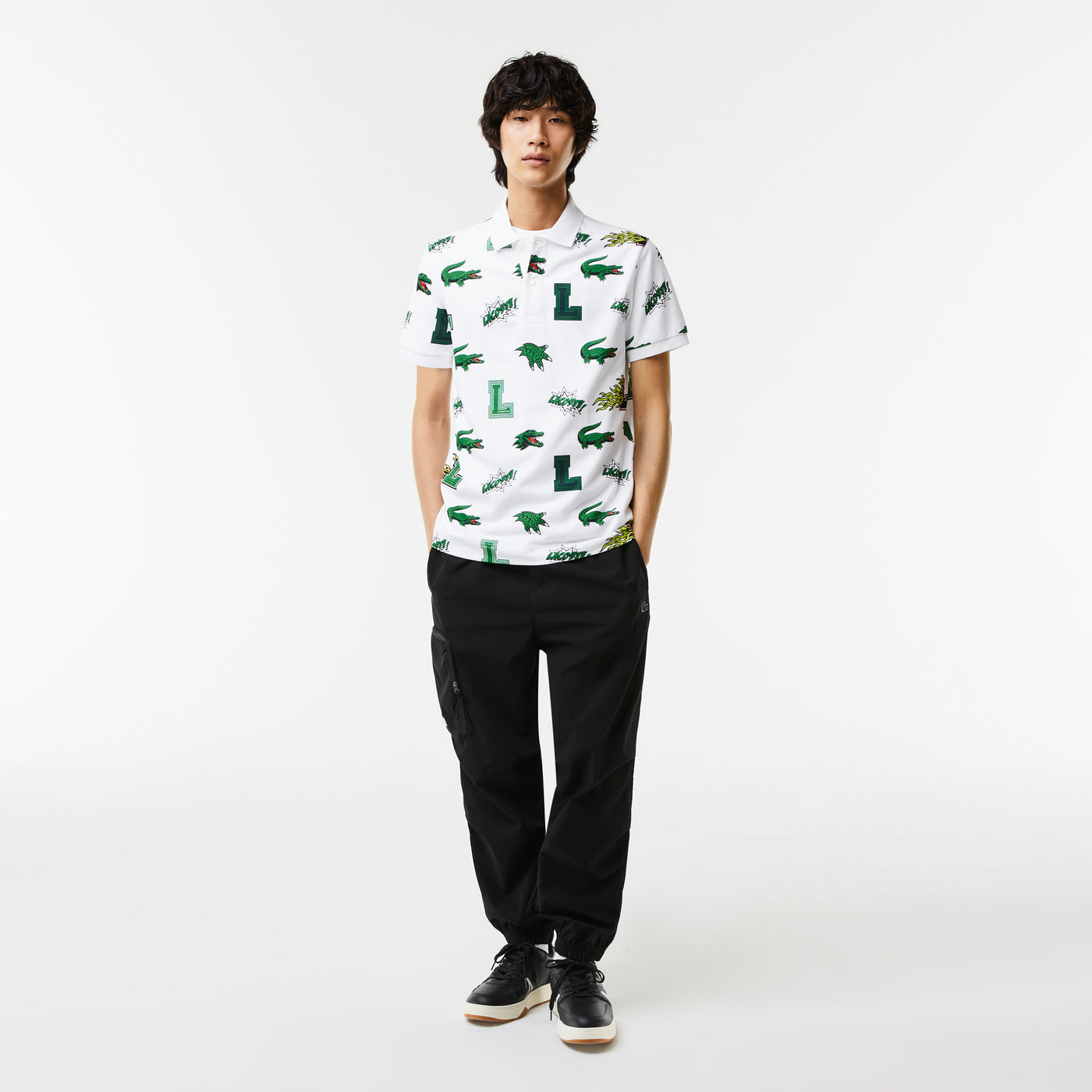 Men's Holiday Regular Fit Crocodile Print Polo Shirt - Ph1464