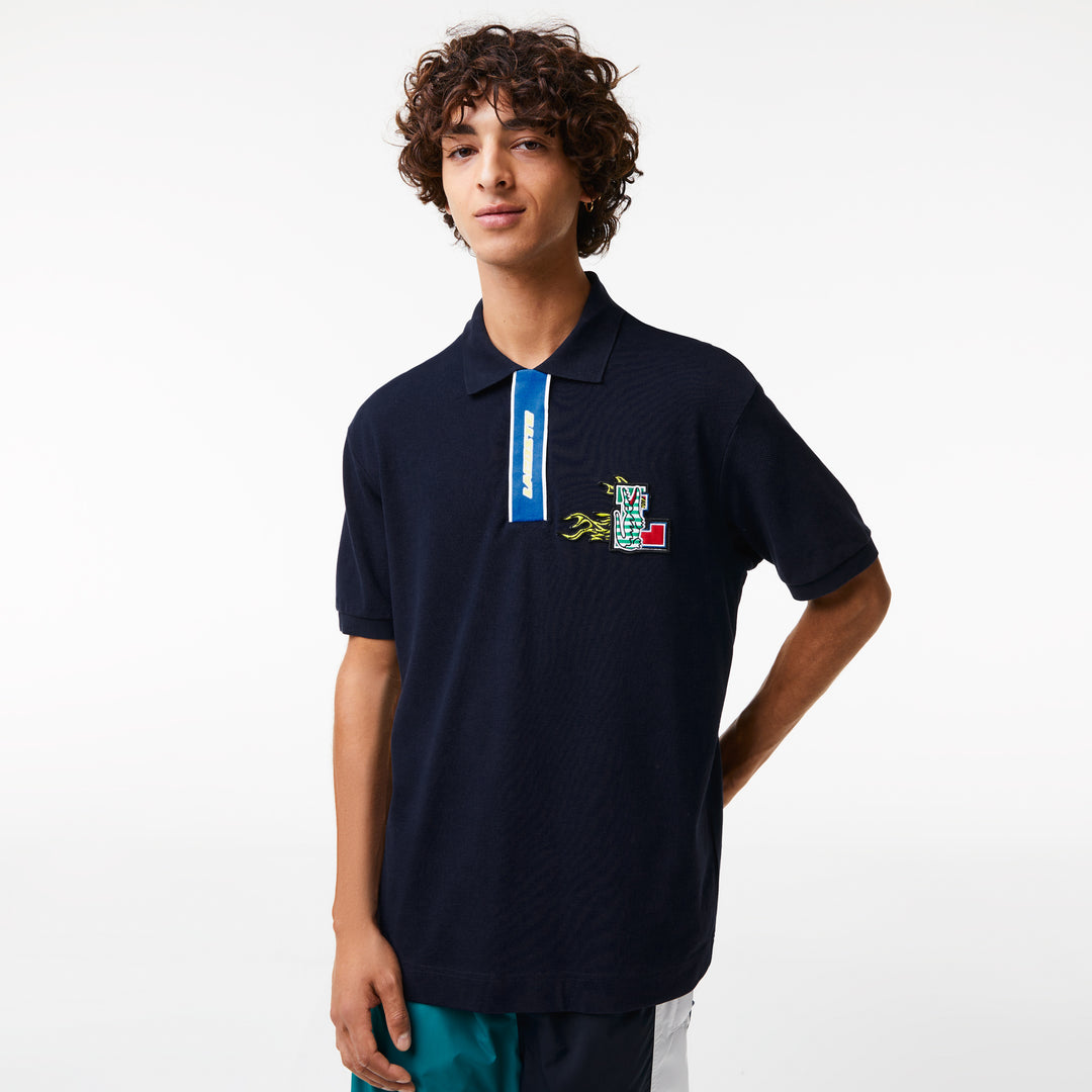 Shop The Latest Collection Of Lacoste Men'S Holiday Contrast Placket And Crocodile Badge Polo Shirt - Ph1465 In Lebanon