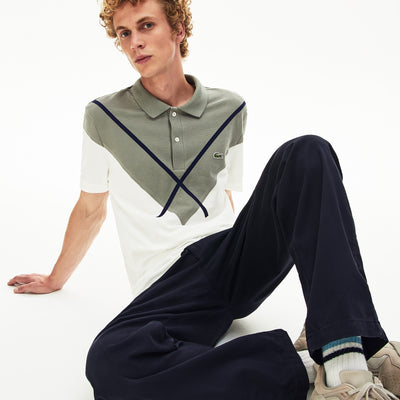Men's Made In France Regular Fit Jacquard Patterned Piqué Polo Shirt - Ph8532