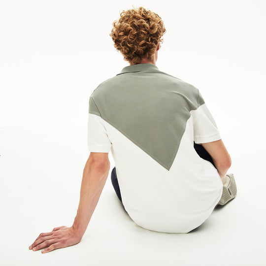 Men's Made In France Regular Fit Jacquard Patterned Piqué Polo Shirt - Ph8532