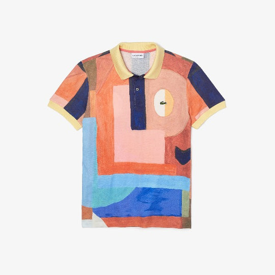 Shop The Latest Collection Of Outlet - Lacoste Men'S Lacoste Regular Fit Paint Print Cotton Pique Polo Shirt - Ph9707 In Lebanon