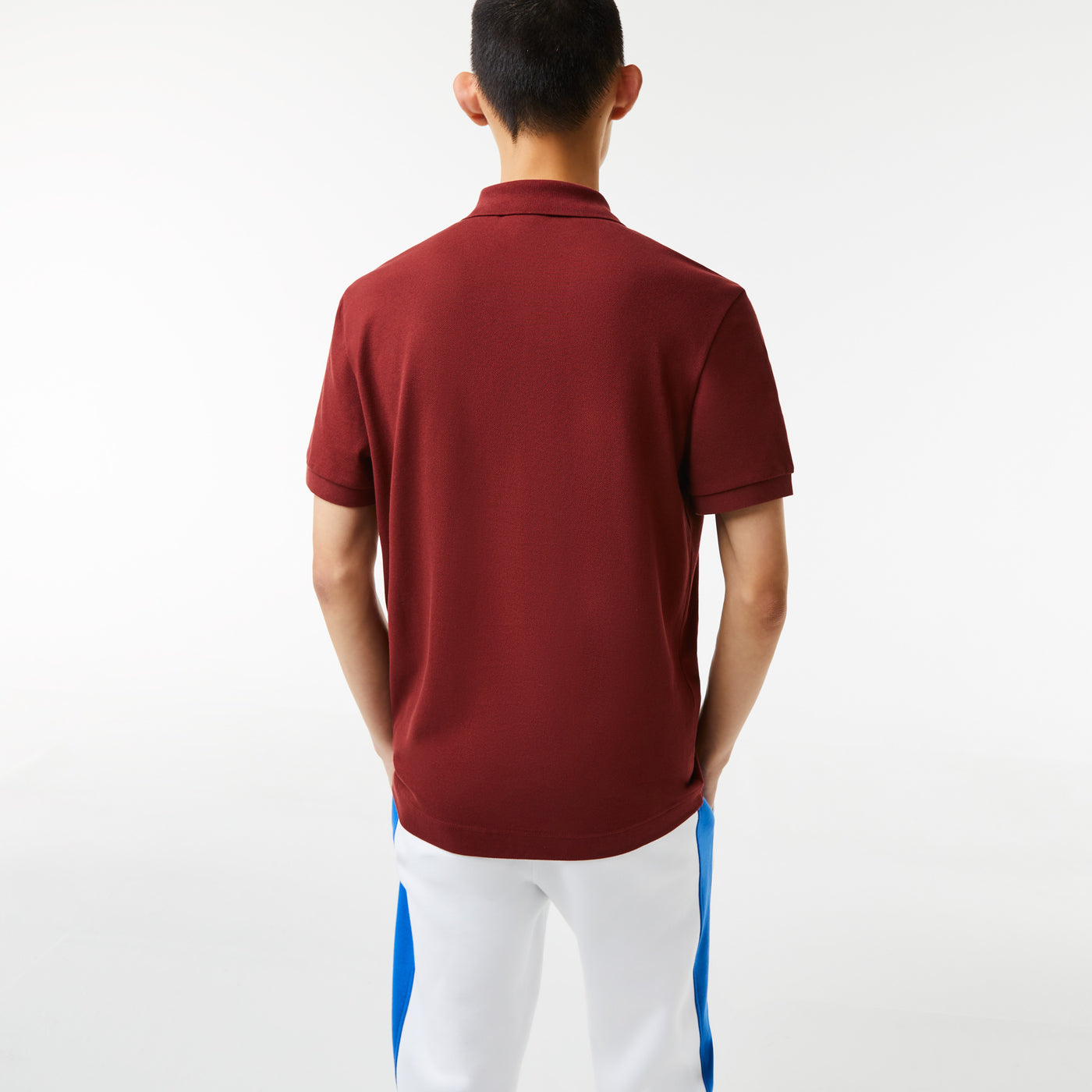 Men's Regular Fit Contrast Lettering Petit Piqué Polo Shirt - Ph9907