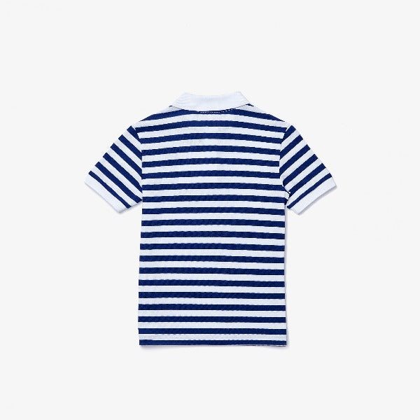 Boys' Lacoste Striped Cotton Pique Polo Shirt - Pj0268
