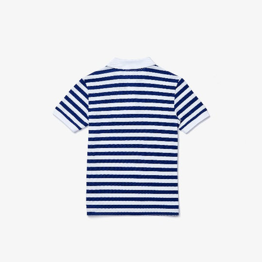 Boys' Lacoste Striped Cotton Pique Polo Shirt - Pj0268