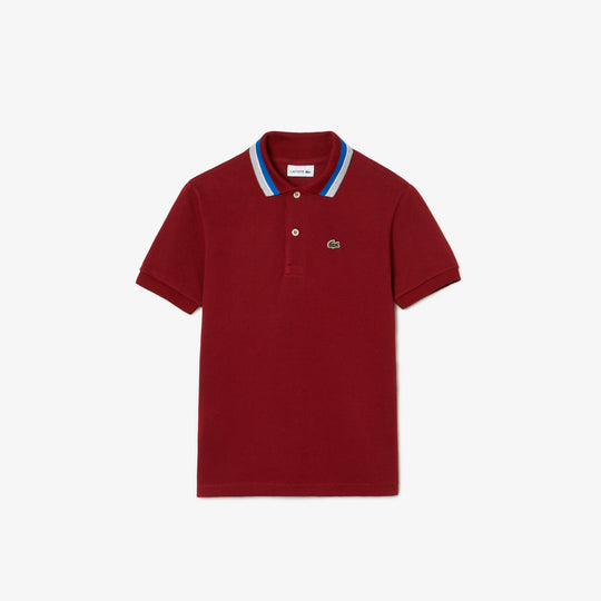Shop The Latest Collection Of Outlet - Lacoste Boys' Lacoste Tricolour Collar Cotton Petit Piquã© Polo - Pj9702 In Lebanon