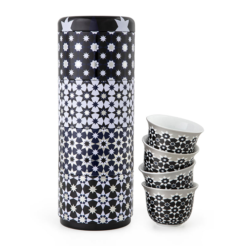 Shop The Latest Collection Of Images D'Orient Tin Box With 4 Coffee Cup Porcelain Kaokab - 60 Ml - Por-602074 In Lebanon