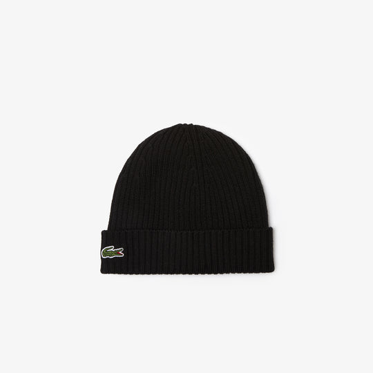 Unisex Lacoste Ribbed Wool Beanie - Rb0001