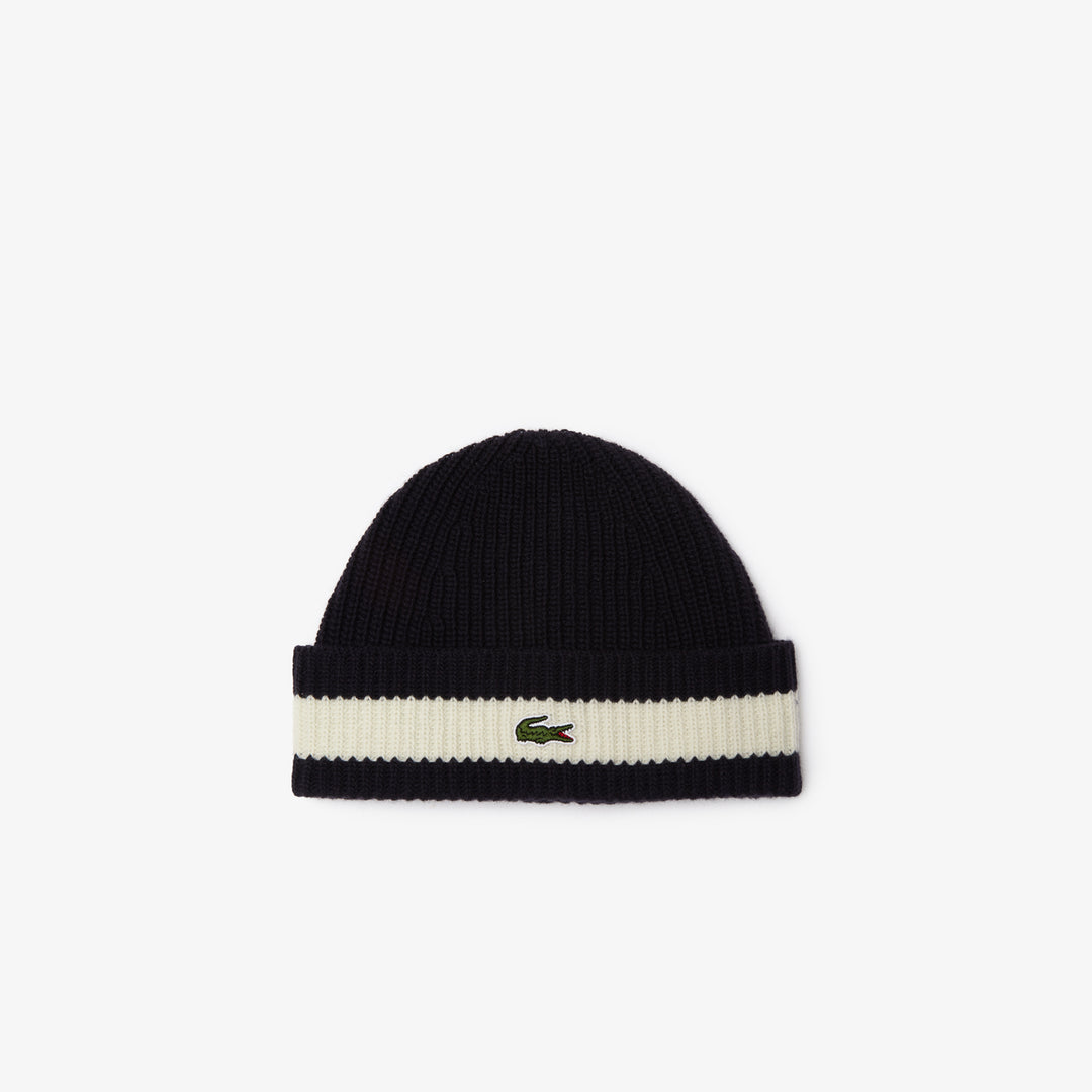 Shop The Latest Collection Of Outlet - Lacoste Unisex Lacoste Ribbed Wool Beanie - Rb9883 In Lebanon