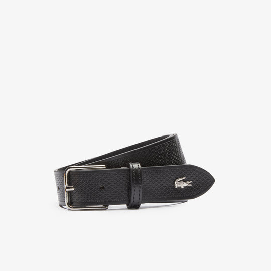 Shop The Latest Collection Of Lacoste Men'S Metal Crocodile Stitched Leather Belt - Rc4028 In Lebanon