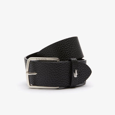 Shop The Latest Collection Of Lacoste Men'S Lacoste Engraved Square Buckle Grained Leather Belt - Rc4044 In Lebanon