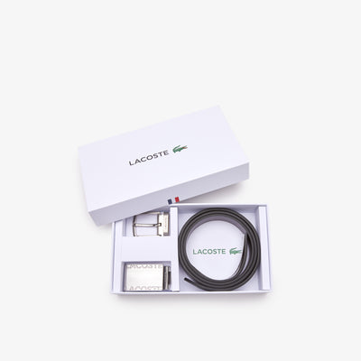 Men's Lacoste Pin And Flat Buckle Belt Gift Set - Rc4060