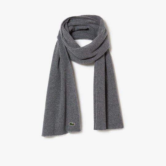 Shop The Latest Collection Of Lacoste Unisex Lacoste Ribbed Wool Scarf - Re0058 In Lebanon