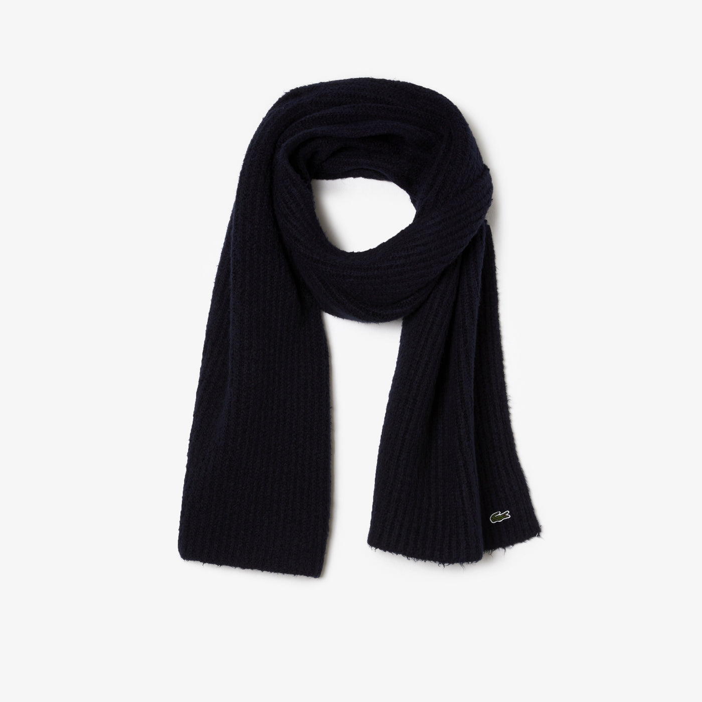 Unisex Lacoste Large Ribbed Wool Scarf - RE1048