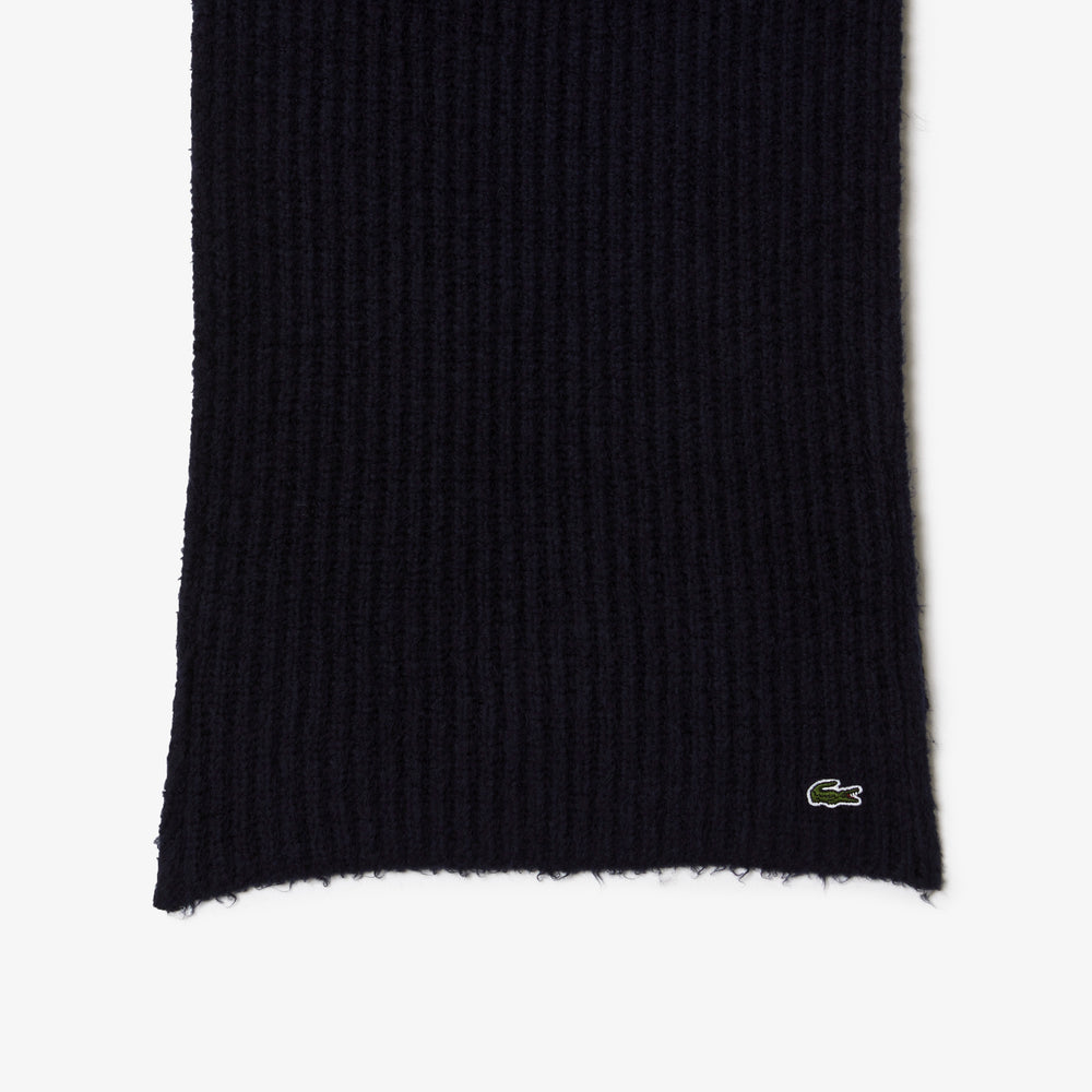 Unisex Lacoste Large Ribbed Wool Scarf - Re1048
