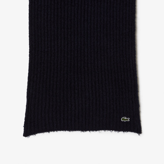 Unisex Lacoste Large Ribbed Wool Scarf - Re1048