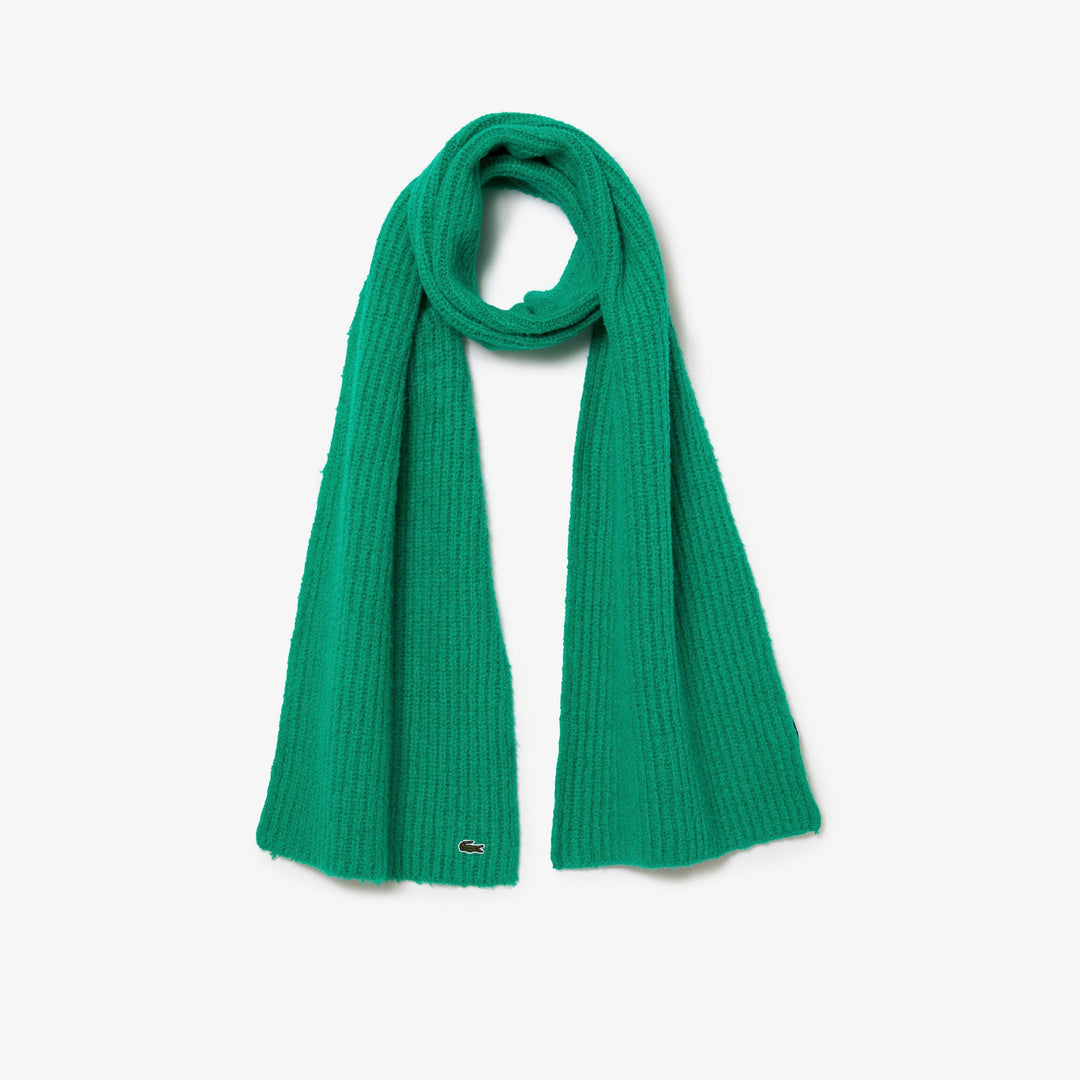 Unisex Lacoste Large Ribbed Wool Scarf - Re1048