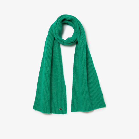 Unisex Lacoste Large Ribbed Wool Scarf - Re1048