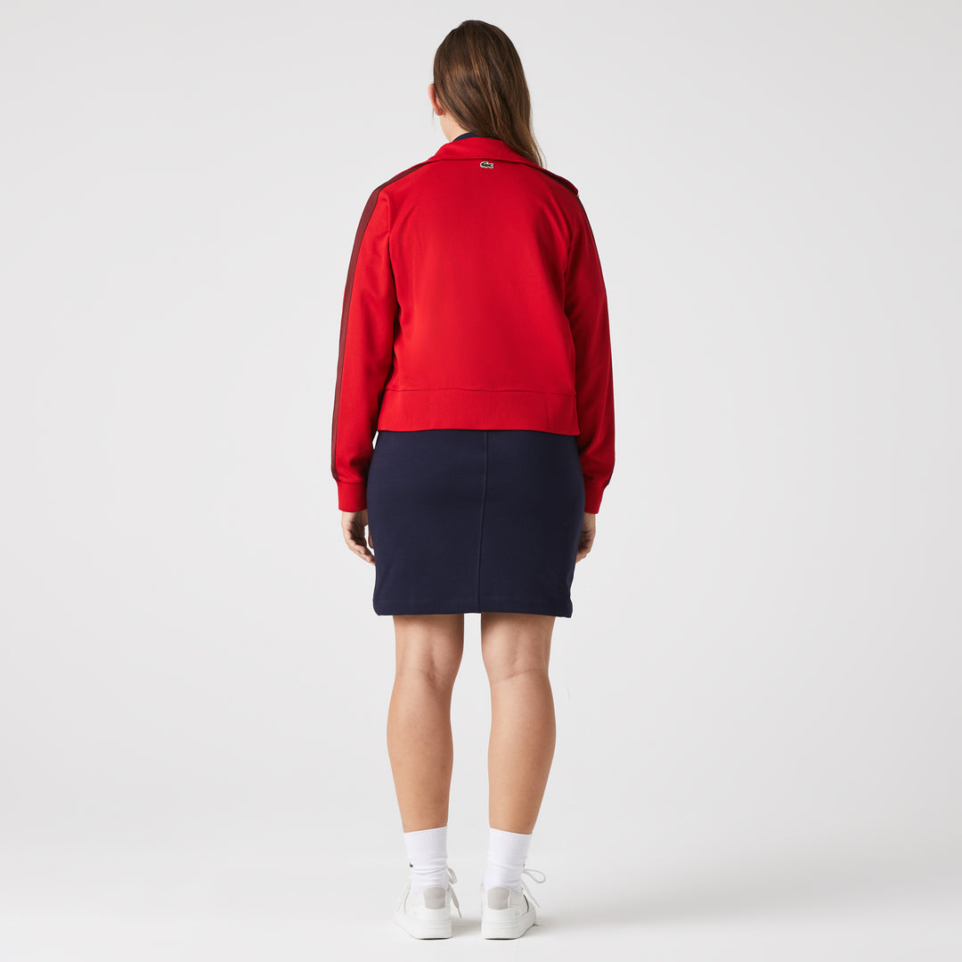 Women's Lacoste Badge Pique Zippered Sweatshirt - Sf9429