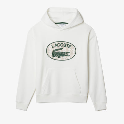 Men's Loose Fit Branded Monogram Hooded Sweatshirt - SH0067